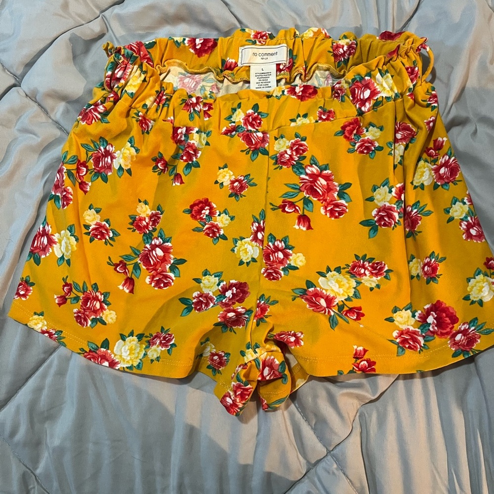 Vibrant Floral High Waist Women's Shorts